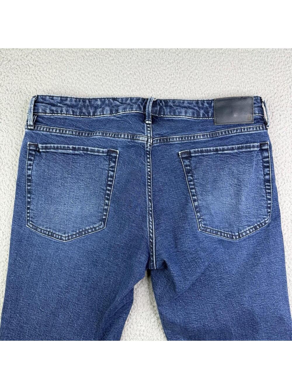 Bonobos Skinny Blue Stretch Denim Jeans Men’s 36x30 Medium Wash Mid Rise